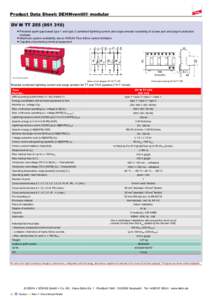Product Data Sheet: DEHNventil® modular DV M TT) ■ Prewired spark-gap-based type 1 and type 2 combined lightning current and surge arrester consisting of a base part and plug-in protection modules ■ Max
