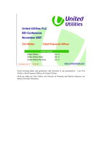 Microsoft PowerPoint - United Utilities 6 Nov 07 Edison presentation for web