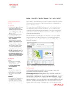 Oracle Business Intelligence Mobile 11g, Data Sheet