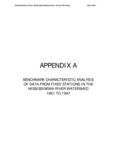Mississinewa River Watershed Restoration Action Strategy  May 2001 APPENDIX A BENCHMARK CHARACTERISTIC ANALYSIS