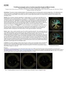 6298 Visualizing tractography metrics of cortical-connectivity integrity in diffusion imaging 1  Radu Jianu1, Wenjin Zhou1, Ryan Cabeen1, Daniel Dickstein2,3, and David H. Laidlaw1