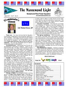 The Nansemond Light Nansemond River Power Squadron MarchVol 17, No.13 Cdr Robert Eure, AP