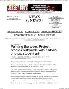 Painting the town: Project creates billboards with historic photos, student art | The Daily Orange