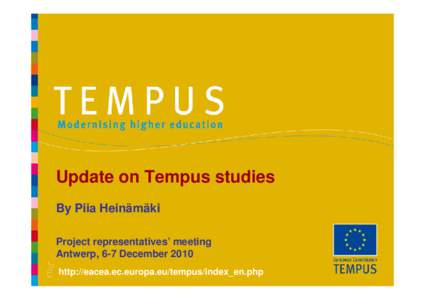 Educational policies and initiatives of the European Union / TEMPUS