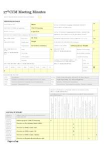 27thCCM Meeting Minutes INPUT FIELDS INDICATED BY YELLOW BOXES MEETING DETAILS 14