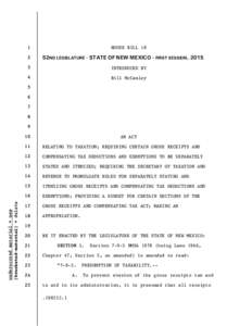HOUSE BILL[removed]52ND LEGISLATURE - STATE OF NEW MEXICO - FIRST SESSION, 2015