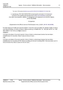 L-Luxembourg: FWC EAHC/2010/CP/03 concerning the conclusion of a framework contract for the updating and development of http://www.dolceta.eu consumer information and education website, IT management and measures to prom