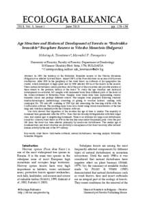 Age Structure and Historical Development of Forests in “Bistrishko branishte” Biosphere Reserve in Vitosha Mountain (Bulgaria)