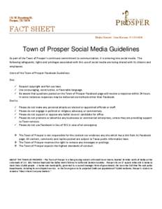 121 W. Broadway St. Prosper, TX[removed]FACT SHEET Media Contact: Celso Martinez, [removed]
