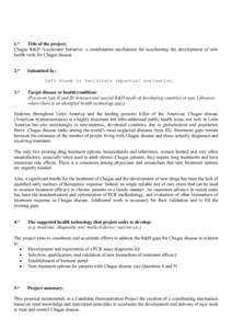 Tropical diseases / Neglected diseases / Euglenozoa / Antiprotozoal agents / Nitroimidazoles / Chagas disease / Biomarker / Pan American Health Organization / Trypanosomiasis / Medicine / Health / Chemistry