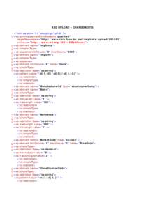 XSD UPLOAD – CHARGEMENTS <?xml version=
