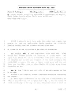 _____________________________________________ ENGROSSED SECOND SUBSTITUTE HOUSE BILL 1437 _____________________________________________ State of Washington  63rd Legislature