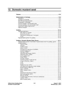 Domestic mustard seed – Chapter 12 – Official Grain Grading Guide