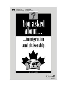 Citizenship and Immigration Canada Citoyenneté et Immigration Canada