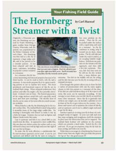 Your Fishing Field Guide  The Hornberg: Streamer with a Twist by Carl Haensel