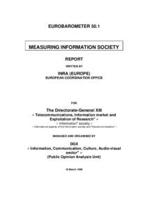 EUROBAROMETER[removed]MEASURING INFORMATION SOCIETY REPORT WRITTEN BY