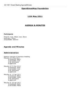 [removed] Board Meeting Agenda/Minutes  OpenStreetMap Foundation 11th May 2011