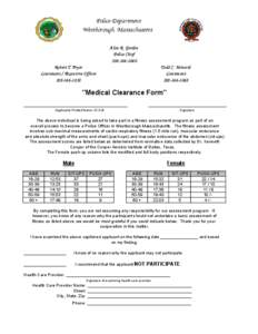 Medical Clearance Form[removed]xls