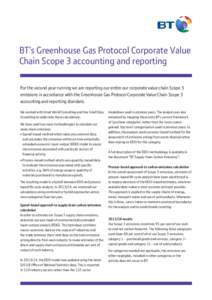 Design / Carbon footprint / Life-cycle assessment / Greenhouse gas / The Carbon Trust / BT Group / Climate change mitigation / Carbon emissions reporting / Carbon finance / Environment / Environmental issues with energy