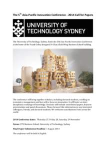 Asia- Pacific Innovation Network / Structure / Science / University of Technology /  Sydney / Design / Economics / Innovation