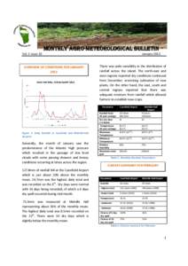 MONTHLY AGROAGRO-METEOROLOGICAL METEOROLOGICAL BULLETIN Vol. 1 Issue 10 OVERVIEW OF CONDITIONS FOR JANUARY 2013