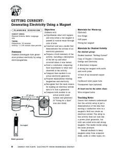 Electrical generators / Magnet / Electric generator / Electromagnet / Compass / Galvanometer / Refrigerator magnet / Magneto / Gramme machine / Electromagnetism / Physics / Magnetism