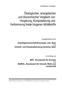 W. Edelmann, K. Schleiss:  Ökologischer, energetischer