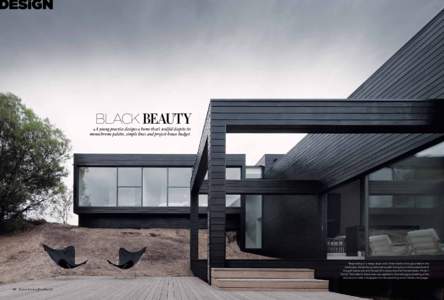 BLACK BEAUTY  photographer: SHANNON M cGRATH PRODUCER/text: ANNEMARIE KIELY A young practice designs a home that’s soulful despite its monochrome palette, simple lines and project-house budget.