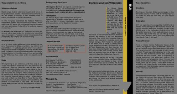 Bureau of Land Management / Landscape / National Landscape Conservation System / Wilderness Act / Wilderness / Piper Mountain Wilderness / Santa Rosa Wilderness / Geography of California / Protected areas of the United States / Environment of the United States