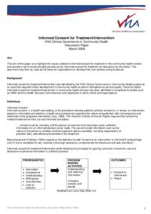 Informed Consent for Treatment