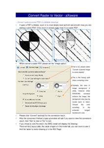 Computer file formats / Autodesk / Electronic documents / .dwg / Vector graphics / Raster graphics / Portable Document Format / Raster / Vectorization / Computer graphics / Computing / Graphics file formats