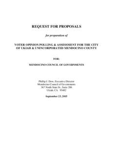 Request for Proposals - Professional Services