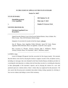 IN THE COURT OF APPEALS OF THE STATE OF IDAHO Docket No[removed]STATE OF IDAHO, Plaintiff/Respondent/ Cross-Appellant, v.