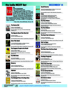 the indie NEXT list Us A Novel, by David Nicholls  (Harper, [removed], $26.99)