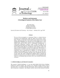 A peer-reviewed electronic journal published by the Institute for Ethics and Emerging Technologies ISSN[removed]) – Feb 2014