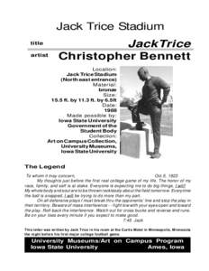 Jack Trice Stadium title artist JackTrice Christopher Bennett