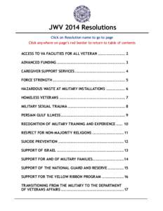 Health / Jewish War Veterans of the United States of America / United States Department of Veterans Affairs / National Coalition for Homeless Veterans / Veteran / Military sexual trauma / Gulf War syndrome / Military personnel / Military / War