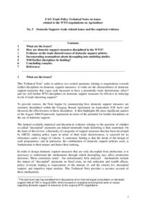 FAO Trade Policy Technical Notes on issues related to the WTO negotiations on Agriculture No[removed]
