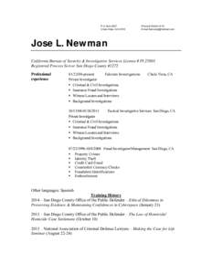 Microsoft Word - Jose L. Newman C.V. current.doc