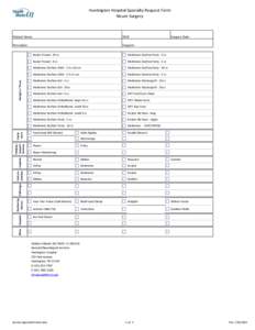 Huntington Hospital Specialty Request Form Neuro Surgery DOB:  Procedure: