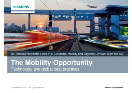Slide: The Mobility Opportunity - Technology and global best practices