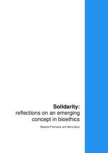 Solidarity: reflections on an emerging concept in bioethics