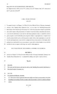 10  HB 400/AP House Bill 400 (AS PASSED HOUSE AND SENATE) By: Representatives Millar of the 79th, Lindsey of the 54th, Pruett of the 144th, Amerson of