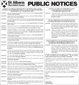 PUBLIC NOTICES NOTICE IN ACCORDANCE WITH SECTION 73 OF THE PLANNING (LISTED BUILDINGS AND CONSERVATION AREAS) ACT 1990 CONCERNING PROPOSED DEVELOPMENT IN A CONSERVATION AREA[removed]