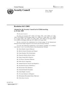 United Nations Security Council Resolution / International Criminal Tribunal for the former Yugoslavia / Jawdat