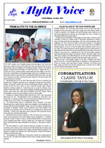 Alyth Voice 128th Edition, October 2008 Tel[removed]Minimum Circulation 1675 Email address: [removed]