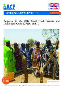 EXTERNAL EVALUATION  JUNE 2013 Response to the 2012 Sahel Food Security and Livelihoods Crisis (DFID I and II)