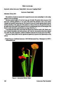 Carnivorous Plant Newsletter, volume 43, number 3, Septemver 2014