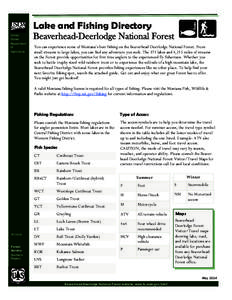 Lake and Fishing Directory United States Department of Agriculture