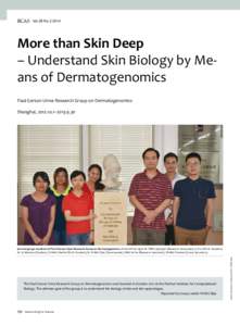 BCAS  Vol.28 No[removed]More than Skin Deep – Understand Skin Biology by Means of Dermatogenomics